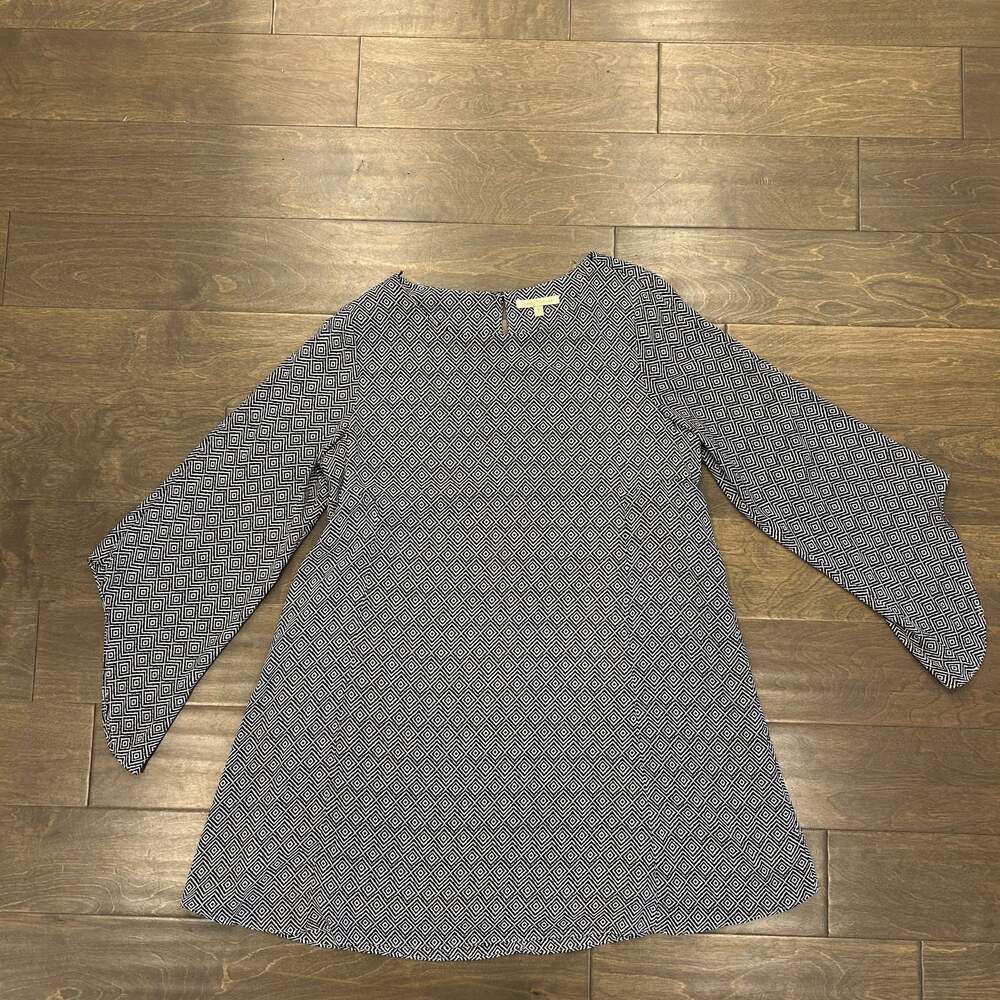 Gibson‎ Latimer Black and White 3/4 Sleeve Top M